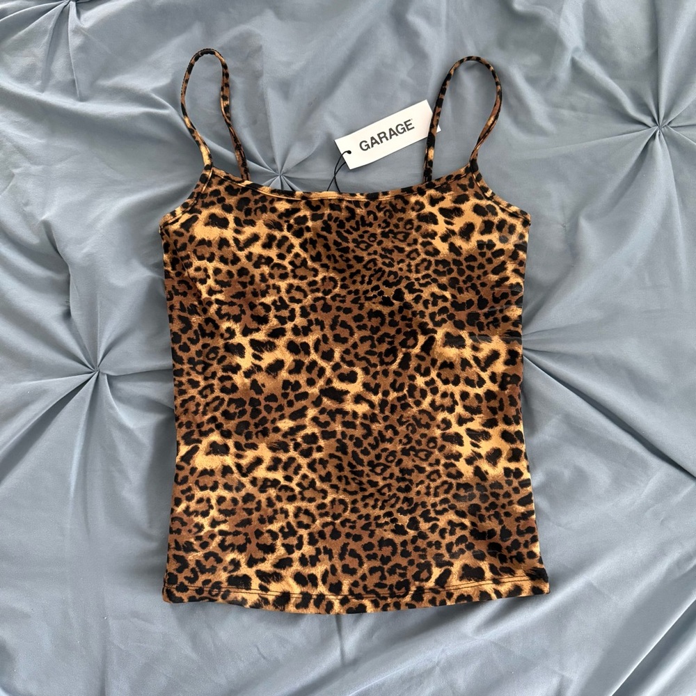 Garage Leopard Print Cami in Brown and Black